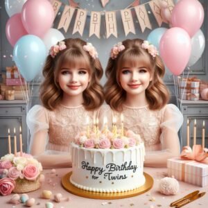 Happy Birthday Greeting For Twins