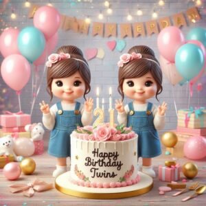 Happy Birthday Greeting For Twins