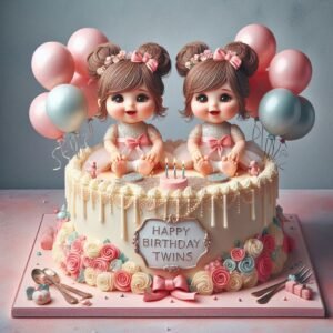 Happy Birthday Greeting For Twins