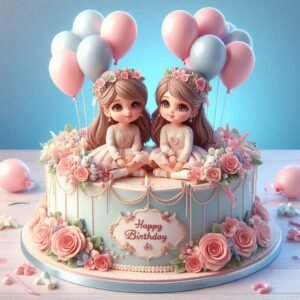 Happy Birthday Greeting For Twins