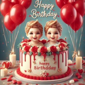 Happy Birthday Greeting For Twins